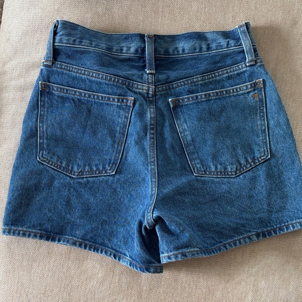 Madewell Perfect Mom Jean Shorts Streamside Wash Blue - Picture 4 of 8